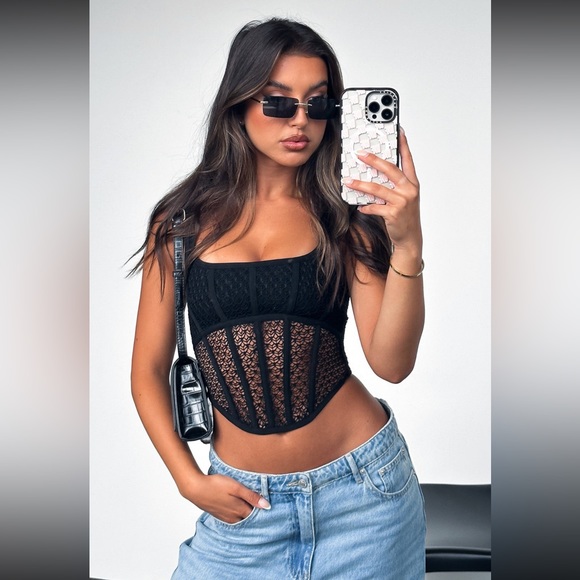 Let’s Part Ways Bustier Black - Picture 2 of 11